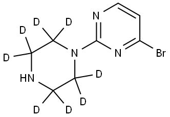 4-bromo-2-(piperazin-1-yl-2,2,3,3,5,5,6,6-d8)pyrimidine Struktur