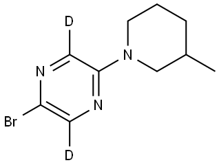 2-bromo-5-(3-methylpiperidin-1-yl)pyrazine-3,6-d2 Struktur