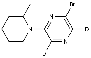 2-bromo-6-(2-methylpiperidin-1-yl)pyrazine-3,5-d2 Struktur