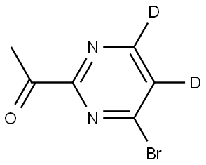 1-(4-bromopyrimidin-2-yl-5,6-d2)ethan-1-one Struktur