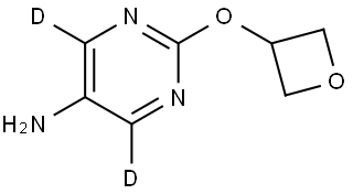 2-(oxetan-3-yloxy)pyrimidin-4,6-d2-5-amine Struktur