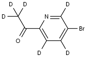 1-(5-bromopyridin-2-yl-3,4,6-d3)ethan-1-one-2,2,2-d3 Struktur