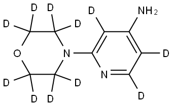 2-(morpholino-d8)pyridin-3,5,6-d3-4-amine Struktur