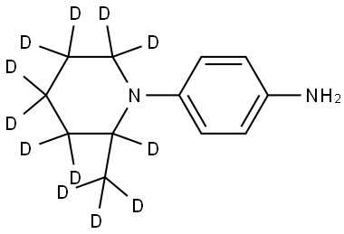 4-(2-(methyl-d3)piperidin-1-yl-2,3,3,4,4,5,5,6,6-d9)aniline Struktur