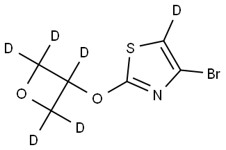 4-bromo-2-((oxetan-3-yl-d5)oxy)thiazole-5-d Struktur