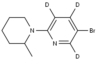 5-bromo-2-(2-methylpiperidin-1-yl)pyridine-3,4,6-d3 Struktur