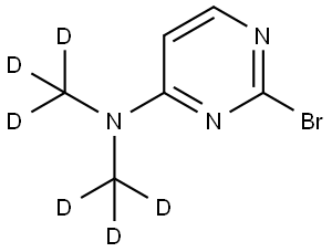 2-bromo-N,N-bis(methyl-d3)pyrimidin-4-amine Struktur