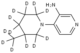 4-(3-(methyl-d3)piperidin-1-yl-2,2,3,4,4,5,5,6,6-d9)pyridin-3-amine Struktur