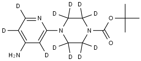 tert-butyl 4-(4-aminopyridin-2-yl-3,5,6-d3)piperazine-1-carboxylate-2,2,3,3,5,5,6,6-d8 Struktur