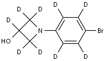 1-(4-bromophenyl-2,3,5,6-d4)azetidin-2,2,3,4,4-d5-3-ol Struktur