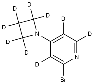 4-(azetidin-1-yl-d6)-2-bromopyridine-3,5,6-d3 Struktur