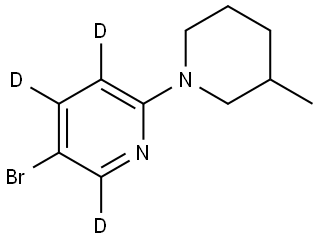 5-bromo-2-(3-methylpiperidin-1-yl)pyridine-3,4,6-d3 Struktur