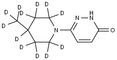 6-(4-(methyl-d3)piperidin-1-yl-2,2,3,3,4,5,5,6,6-d9)pyridazin-3-ol Struktur