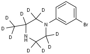 1-(3-bromophenyl)-3-(methyl-d3)piperazine-2,2,3,5,5,6,6-d7 Struktur