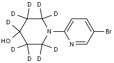 1-(5-bromopyridin-2-yl)piperidin-2,2,3,3,4,5,5,6,6-d9-4-ol Struktur