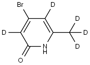 4-bromo-6-(methyl-d3)pyridin-3,5-d2-2-ol Struktur