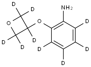 2-((oxetan-3-yl-d5)oxy)benzen-3,4,5,6-d4-amine Struktur