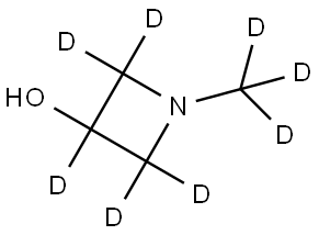 1-(methyl-d3)azetidin-2,2,3,4,4-d5-3-ol Struktur