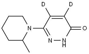 6-(2-methylpiperidin-1-yl)pyridazin-4,5-d2-3-ol Struktur