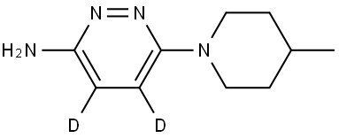 6-(4-methylpiperidin-1-yl)pyridazin-4,5-d2-3-amine Struktur