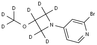 2-bromo-4-(3-(methoxy-d3)azetidin-1-yl-2,2,3,4,4-d5)pyridine Struktur