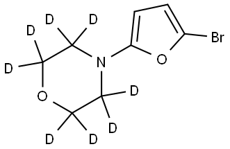 4-(5-bromofuran-2-yl)morpholine-2,2,3,3,5,5,6,6-d8 Struktur