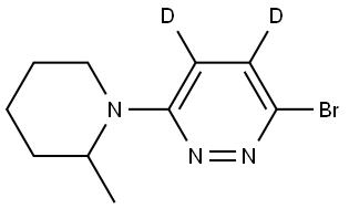 3-bromo-6-(2-methylpiperidin-1-yl)pyridazine-4,5-d2 Struktur