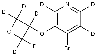 4-bromo-3-((oxetan-3-yl-d5)oxy)pyridine-2,5,6-d3 Struktur