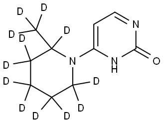 4-(2-(methyl-d3)piperidin-1-yl-2,3,3,4,4,5,5,6,6-d9)pyrimidin-2-ol Struktur