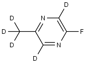 2-fluoro-5-(methyl-d3)pyrazine-3,6-d2 Struktur