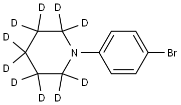 1-(4-bromophenyl)piperidine-2,2,3,3,4,4,5,5,6,6-d10 Struktur