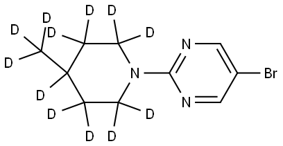 5-bromo-2-(4-(methyl-d3)piperidin-1-yl-2,2,3,3,4,5,5,6,6-d9)pyrimidine Struktur