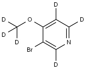 3-bromo-4-(methoxy-d3)pyridine-2,5,6-d3 Struktur