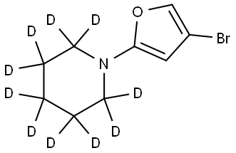 1-(4-bromofuran-2-yl)piperidine-2,2,3,3,4,4,5,5,6,6-d10 Struktur