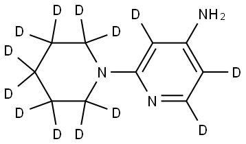 2-(piperidin-1-yl-d10)pyridin-3,5,6-d3-4-amine Struktur