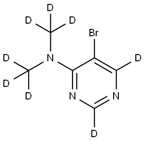 5-bromo-N,N-bis(methyl-d3)pyrimidin-4-amine-2,6-d2 Struktur