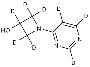 1-(pyrimidin-4-yl-d3)azetidin-2,2,3,4,4-d5-3-ol Struktur