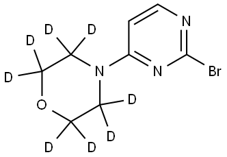 4-(2-bromopyrimidin-4-yl)morpholine-2,2,3,3,5,5,6,6-d8 Struktur