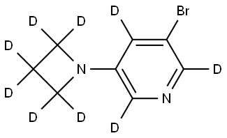 3-(azetidin-1-yl-d6)-5-bromopyridine-2,4,6-d3 Struktur