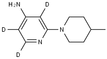 2-(4-methylpiperidin-1-yl)pyridin-3,5,6-d3-4-amine Struktur