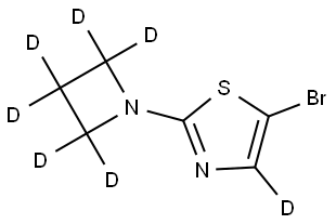 2-(azetidin-1-yl-d6)-5-bromothiazole-4-d Struktur