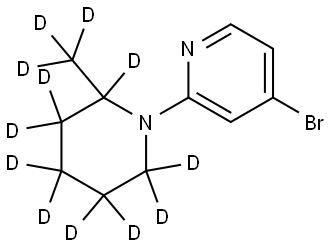 4-bromo-2-(2-(methyl-d3)piperidin-1-yl-2,3,3,4,4,5,5,6,6-d9)pyridine Struktur