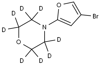 4-(4-bromofuran-2-yl)morpholine-2,2,3,3,5,5,6,6-d8 Struktur