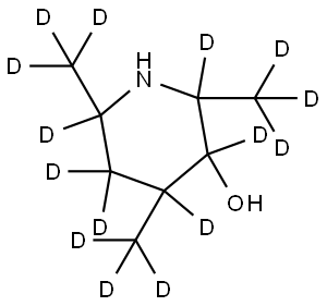 2,4,6-tris(methyl-d3)piperidin-2,3,4,5,5,6-d6-3-ol Struktur