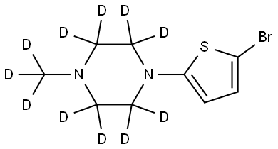 1-(5-bromothiophen-2-yl)-4-(methyl-d3)piperazine-2,2,3,3,5,5,6,6-d8 Struktur