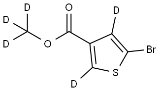 methyl-d3 5-bromothiophene-3-carboxylate-2,4-d2 Struktur