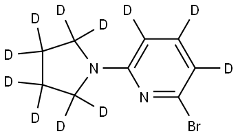 2-bromo-6-(pyrrolidin-1-yl-d8)pyridine-3,4,5-d3 Struktur