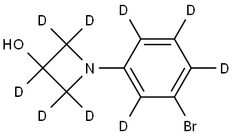 1-(3-bromophenyl-2,4,5,6-d4)azetidin-2,2,3,4,4-d5-3-ol Struktur