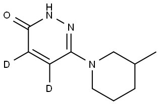 6-(3-methylpiperidin-1-yl)pyridazin-4,5-d2-3-ol Struktur