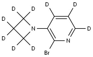 3-(azetidin-1-yl-d6)-2-bromopyridine-4,5,6-d3 Struktur